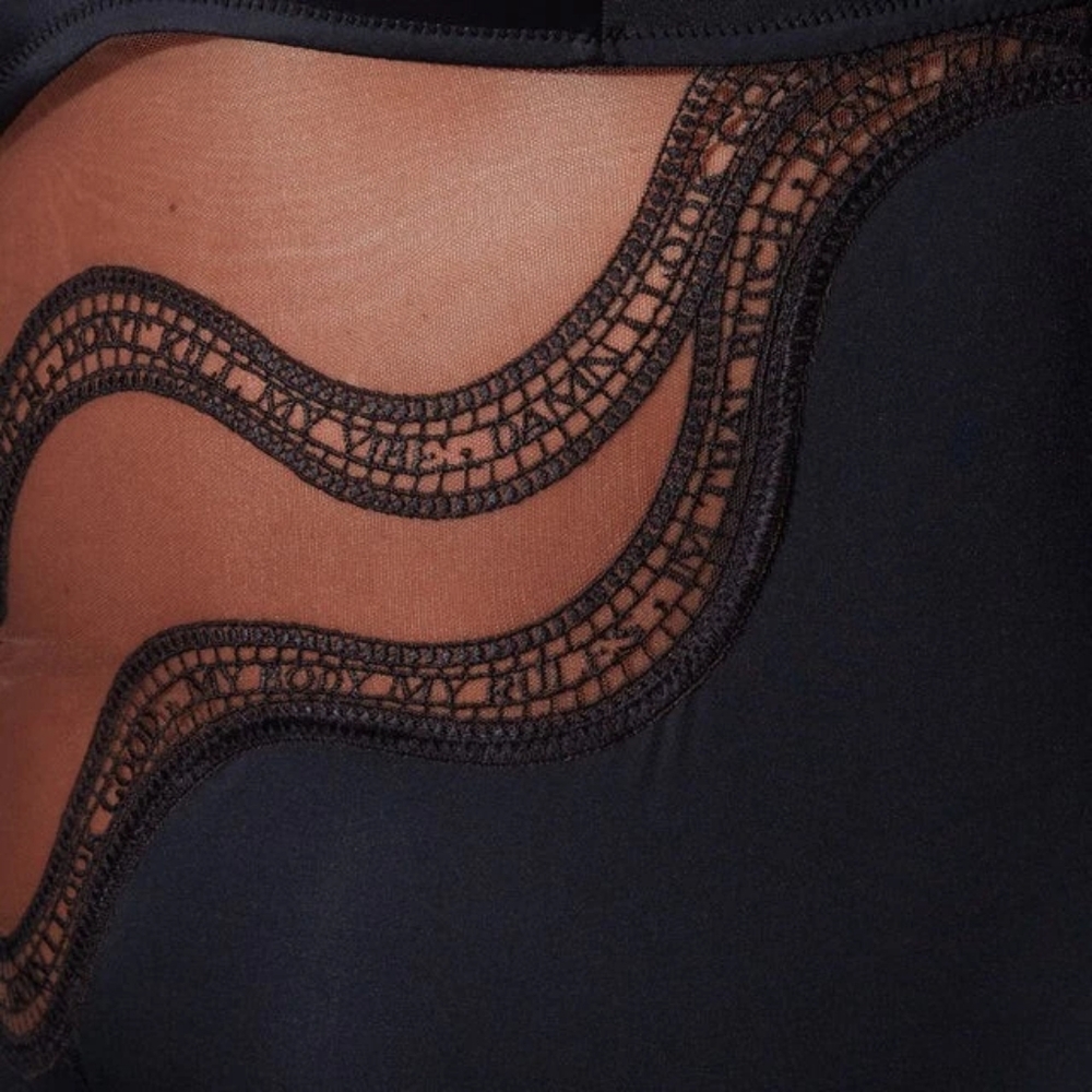 Thistle and Spire Manifesto Black and Toffee Bodysuit - Picture 3 of 8